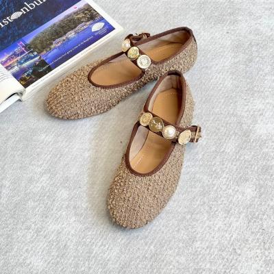 Angel Kadın Aksesuarlı Kumaş Babet-Bej