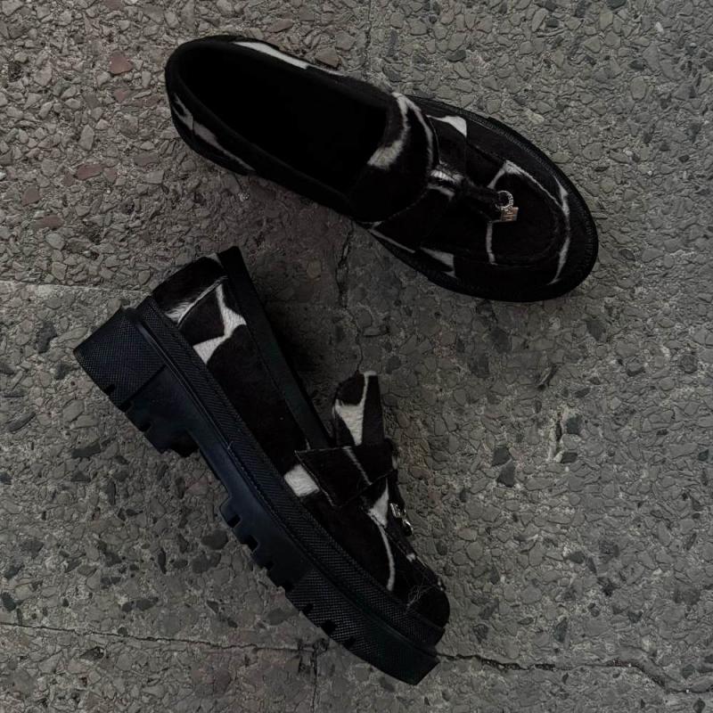 Milka Siyah Oxford Kadın Ayakkabı