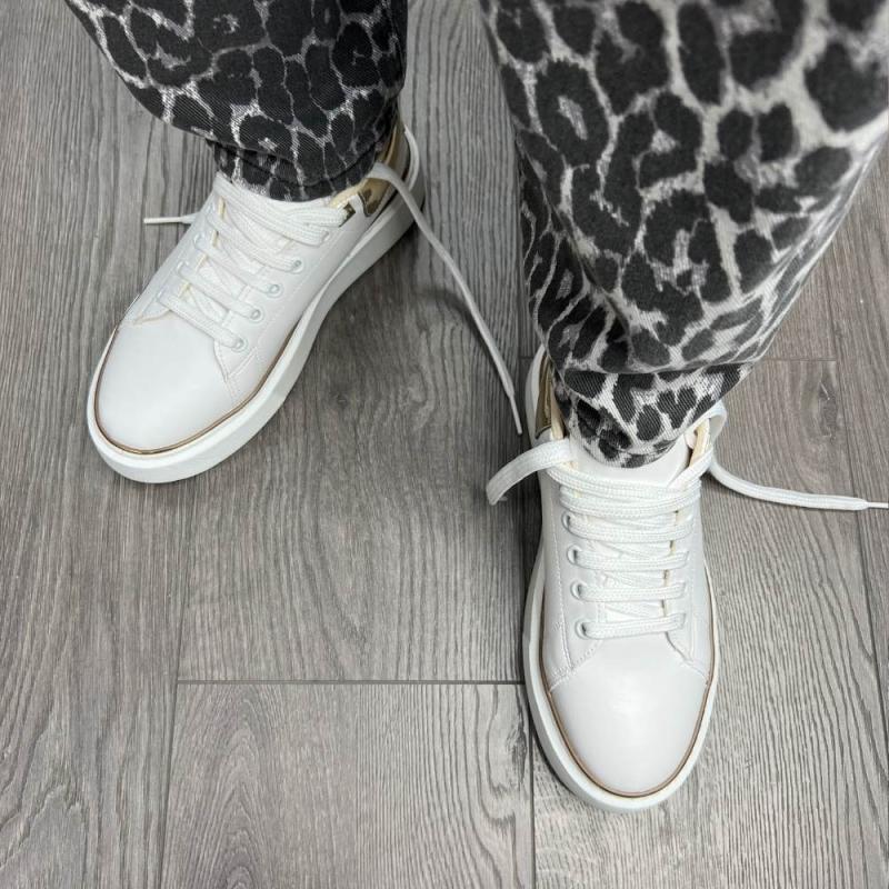 Leksa Kadın Sneaker Beyaz Gold